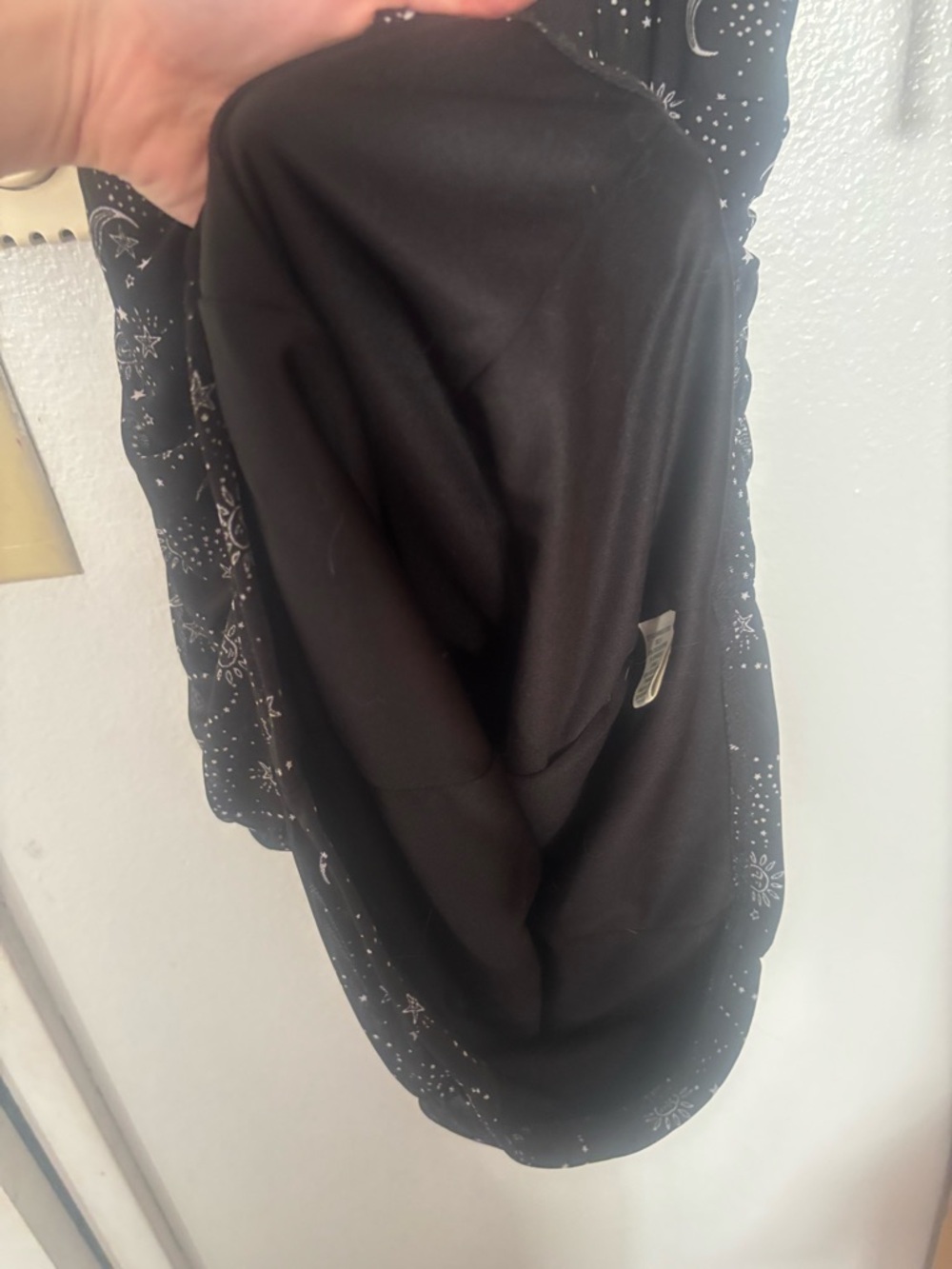 Women’s Size Medium Ultra Flirt Black Moon & Star Print Mini Dress - Picture 5 of 6